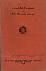 Journal Of The Department Of Modern European Languages - Vol. III , No. 1-2 , March, 1987