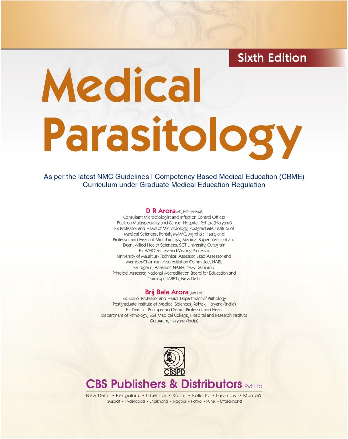 Medical Parasitology, 6/e | As per the latest NMC Guidelines | Competency Based Medical Education (CBME) Curriculum under Graduate Medical Education Regulation (PB 2026) - Retail Maharaj