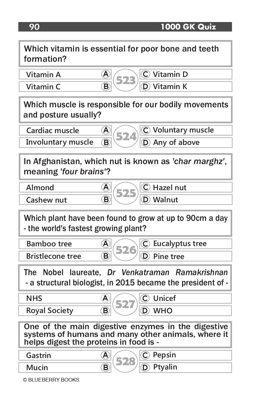 Quiz Book - Biology - Retail Maharaj