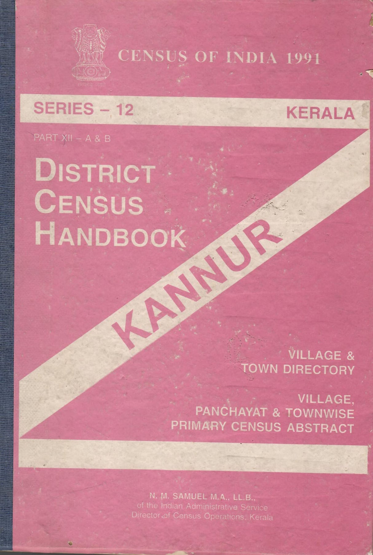 Census of India 1991 - Kerala - District Census Handbook - Kannur [Hardcover] Government of Kerala