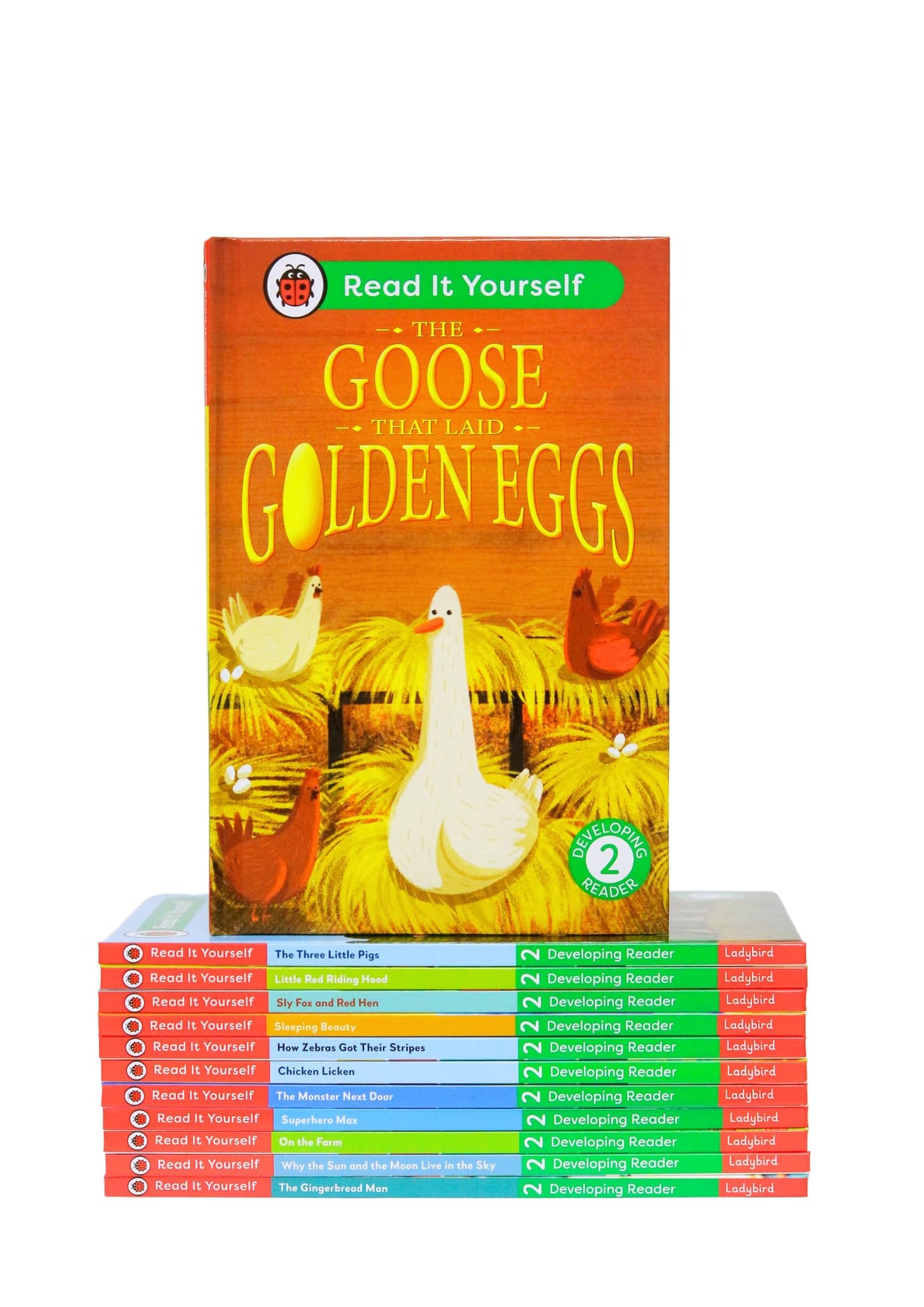 Read It Yourself with Ladybird: Developing Readers Level 2: 6 Books Collection Box Set (The Three Little Pigs, The Gingerbread Man, Little Red Riding Hood, Sleeping Beauty and Chicken Licken) - Retail Maharaj