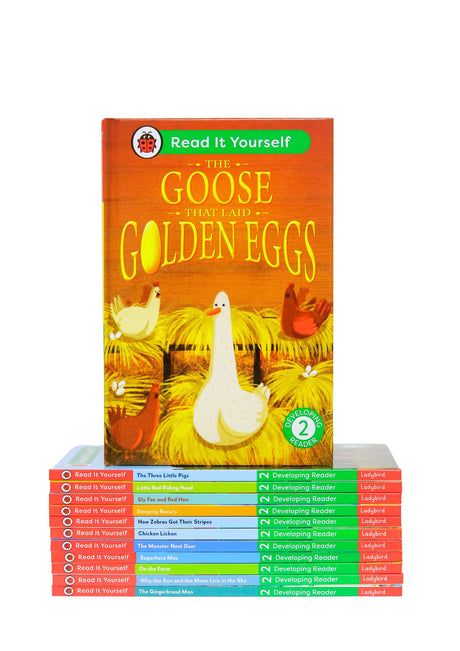 Read It Yourself with Ladybird: Developing Readers Level 2: 6 Books Collection Box Set (The Three Little Pigs, The Gingerbread Man, Little Red Riding Hood, Sleeping Beauty and Chicken Licken) - Retail Maharaj