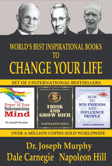 World's Best Inspirational Books To Change Your Life : The Power of Subconscious Mind; Think and Grow Rich; How To Win friends and Influence People - Retail Maharaj