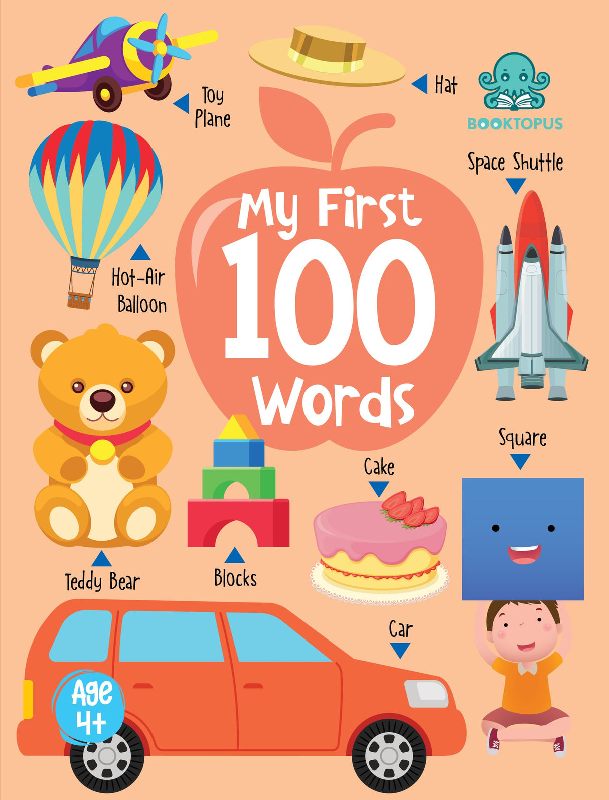 Booktopus Mini Board Book - My First 100 Words - Early Learning Books for Kids - Picture Books for Baby 4+ Years (My First Mini Board Book) - Retail Maharaj