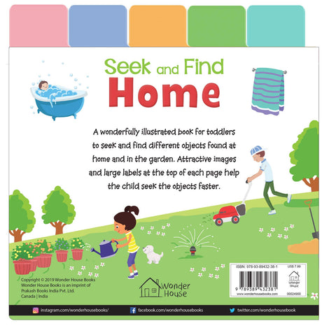 Seek And Find - Home : Early Learning Board Books With Tabs - Retail Maharaj