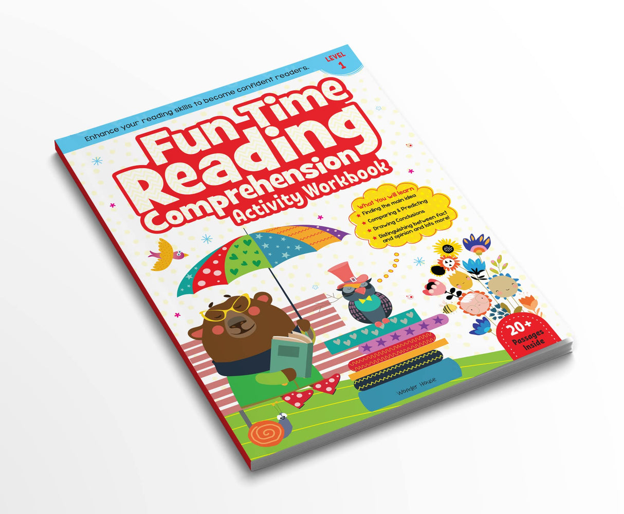 Fun Time Reading Comprehension Workbook: Level 1 | Activity Book for Kids | Ages 6–8 | Build Reading Skills with Engaging Exercises - Retail Maharaj
