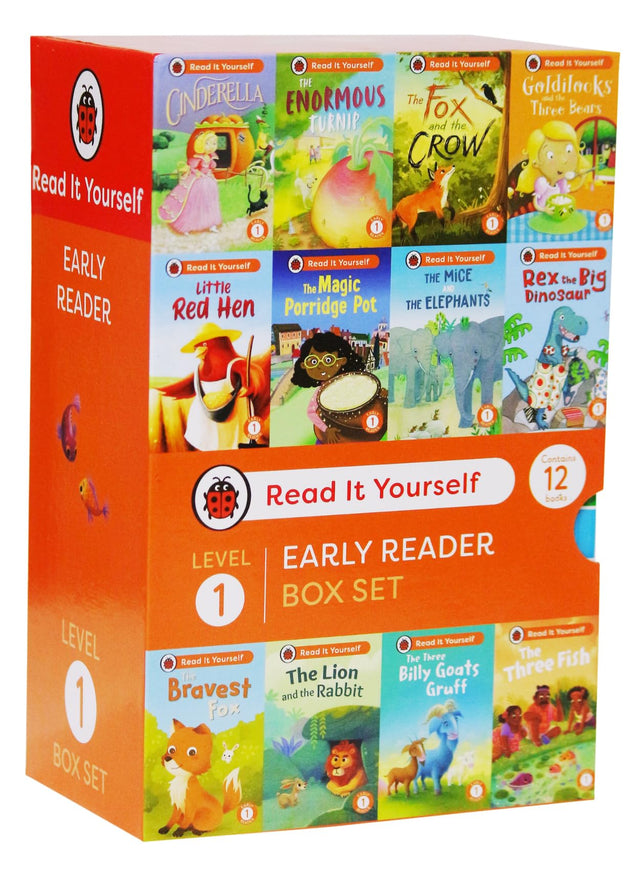 Read It Yourself with Ladybird: Early Readers Level 1: 12 Books Collection Box Set (Cinderella, The Three Billy Goats Gruff, Little Red Hen, The Enormous Turnip, The Fox and the Crow and More) - Retail Maharaj