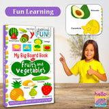 Hello Friend Books My Big Board Book of Fruits and Vegetables : Simple and Vibrant Illustrations to Increase the Knowledge of Your Little One - Retail Maharaj