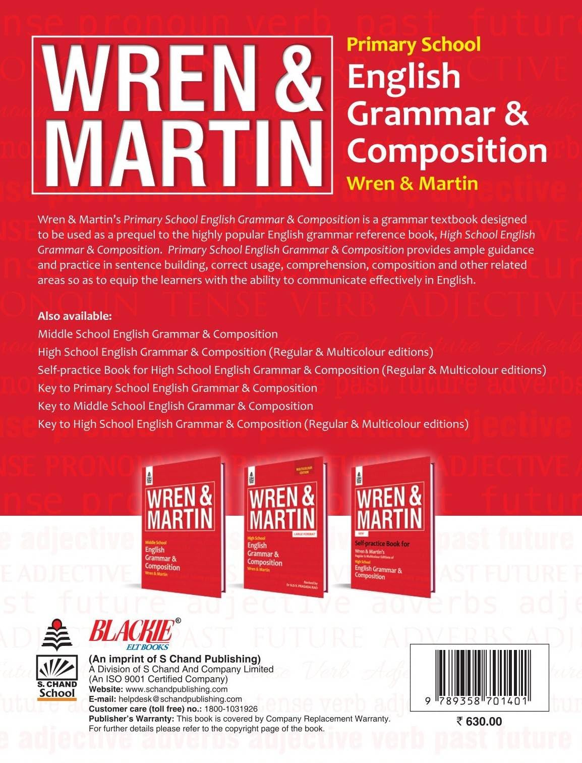 S Chand Wren & Martin's Primary School English Grammar & Composition - Latest (2026 - 2027) Edition | Beginner Grammar Rules & Writing Skills | Simple Explanations & Exercises | Early Learning Grammar Book for Primary Students – S Chand School Education - Retail Maharaj