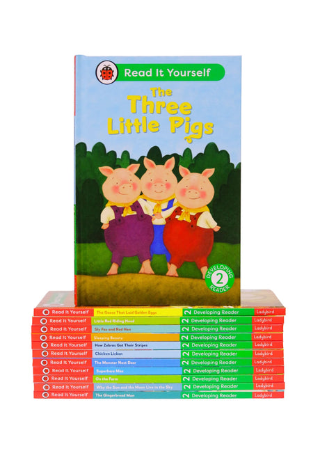 Read It Yourself with Ladybird: Developing Readers Level 2: 6 Books Collection Box Set (The Three Little Pigs, The Gingerbread Man, Little Red Riding Hood, Sleeping Beauty and Chicken Licken) - Retail Maharaj