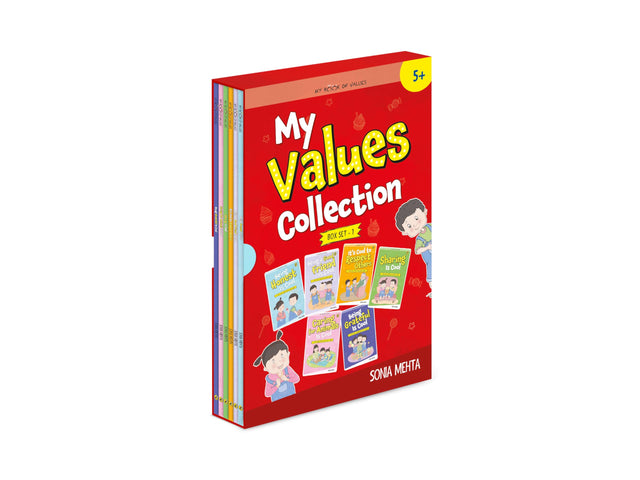 My Book of Values: Box Set 1 | A Set of 6 Exciting Story cum Activity Books | Illustrated Storybooks on Values and Good Behaviour | Honesty, Respect, Sharing, Caring for Animals, Friendship, Gratefulness | Ages 5 + - Retail Maharaj