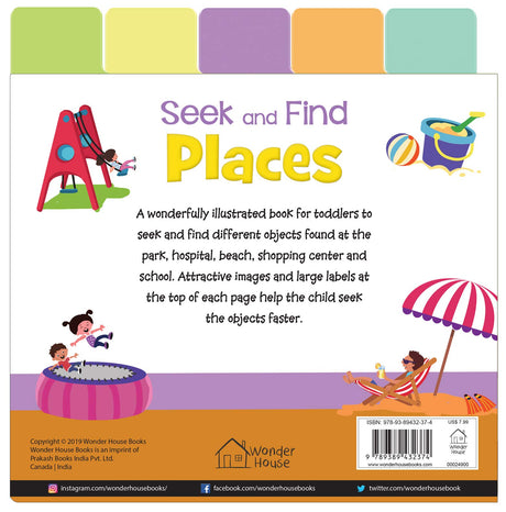 Seek And Find - Places : Early Learning Board Books With Tabs - Retail Maharaj