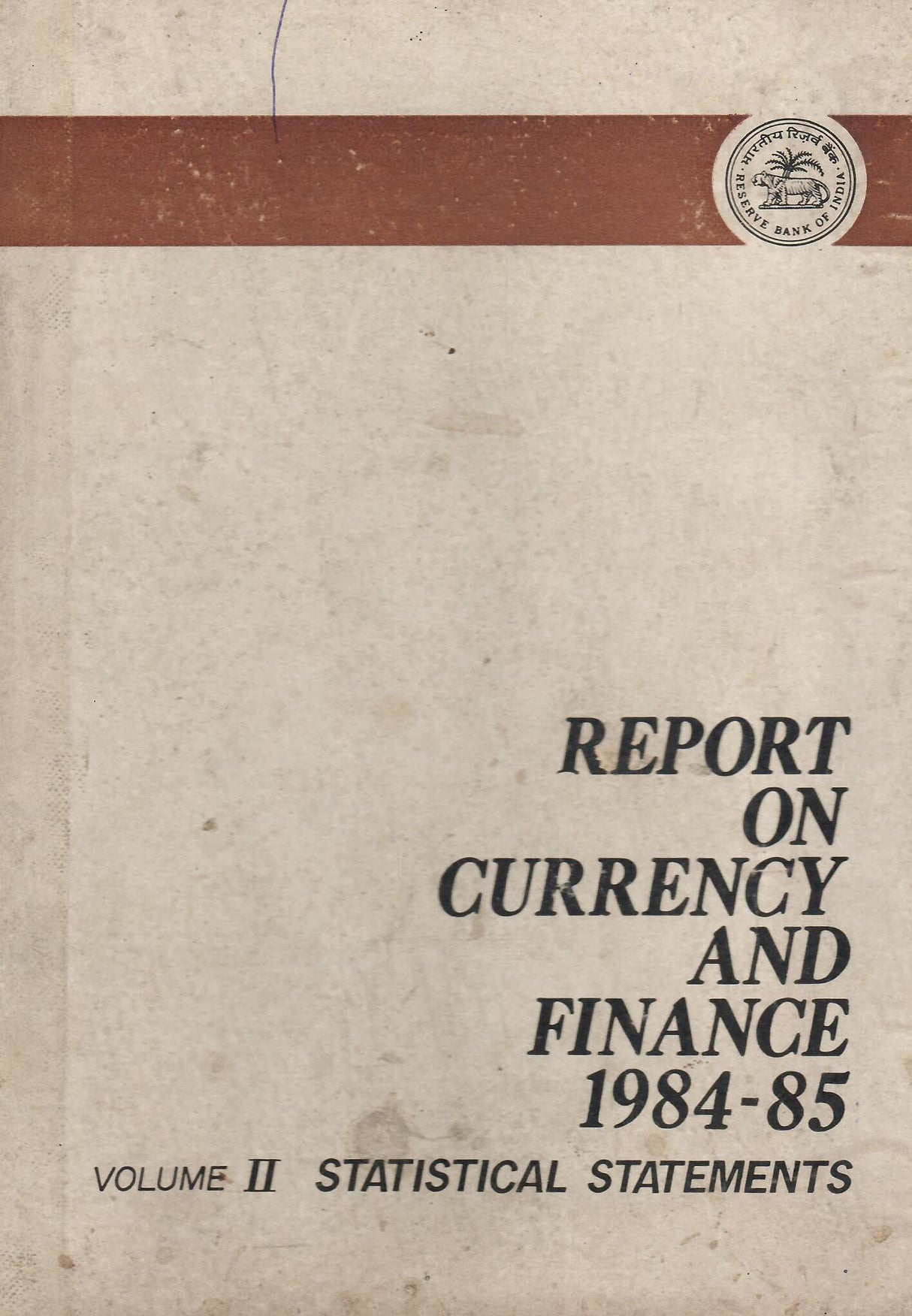 Report on Currency and Finance 1993-94 - Economic Review Volume -I [Paperback] RBI