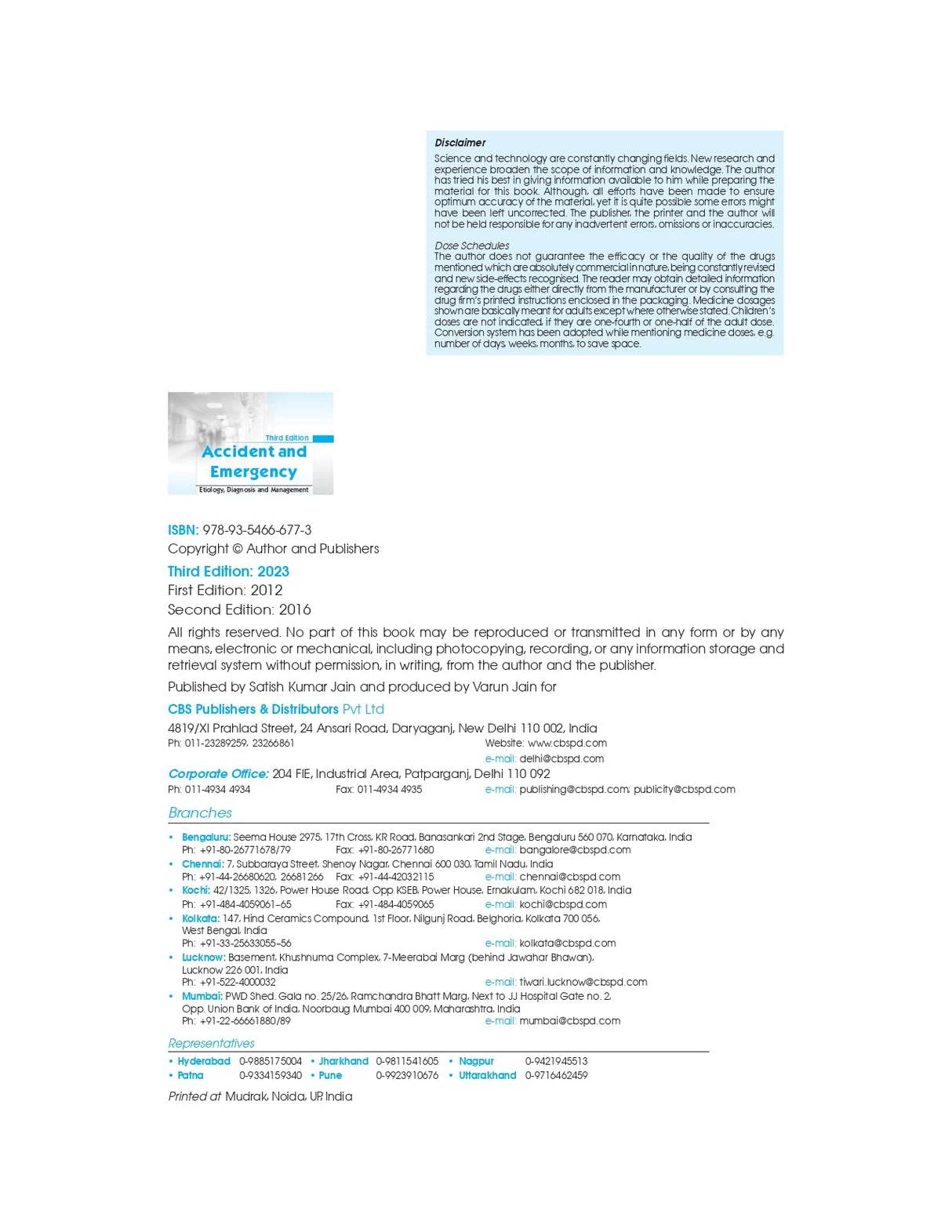 ACCIDENT AND EMERGENCY ETIOLOGY DIAGNOSIS AND MANAGEMENT 3ED (PB 2023) - Retail Maharaj