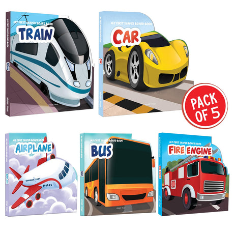 Transport - Shaped Books - Pack of 5 - Retail Maharaj