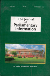 The Journal Of Parliamentary Information ( Vol XLV - September 1999 No.3)