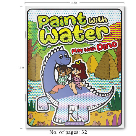 Paint with Water: Play with Dinosaur Roaring fun with paintable dinosaur pages | Just add water! | Ages 3–6 | Great for fine motor skills | 1+ Hour of Mess-Free Art Time - Retail Maharaj