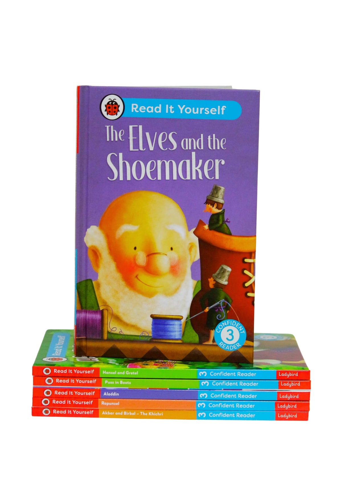 Read It Yourself with Ladybird: Confident Readers Level 3: 6 Books Collection Box Set (Akbar and Birbal, Aladdin, Puss in Boots, Hansel and Gretel, Rapunzel and The Elves and the Shoemaker - Retail Maharaj