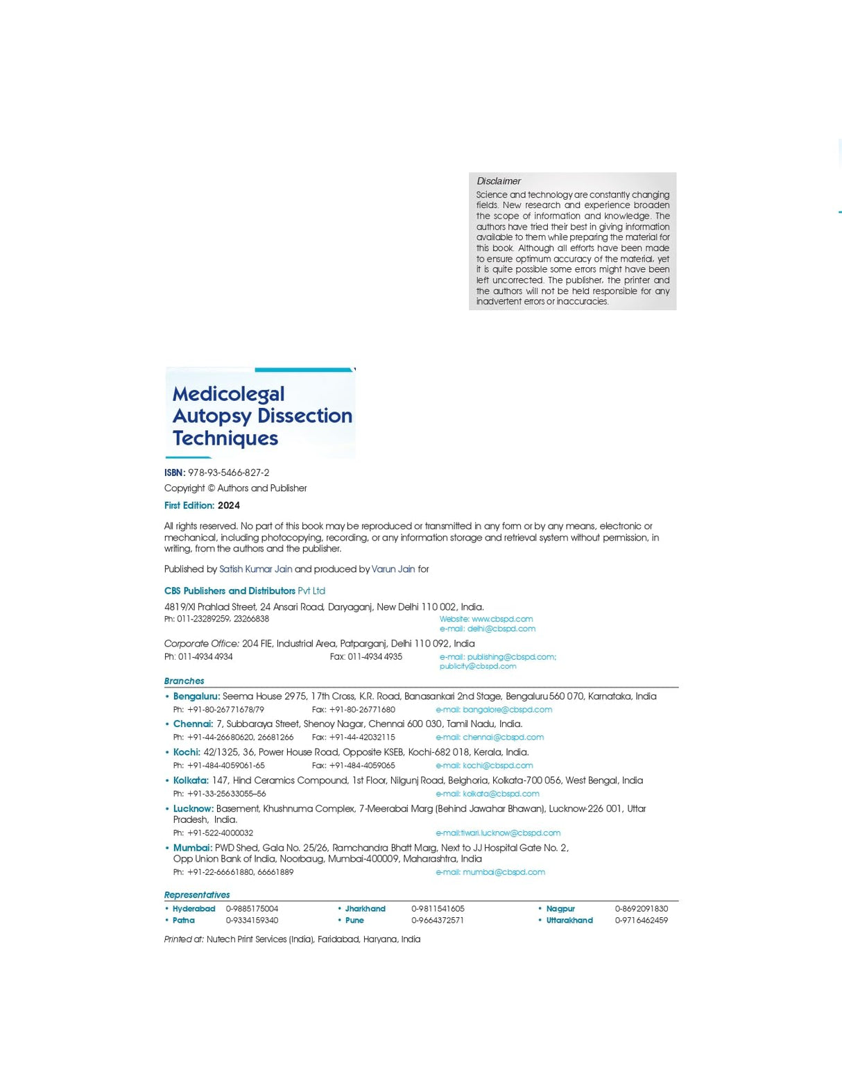 Medicolegal Autopsy Dissection Techniques (Pb 2024) - Retail Maharaj