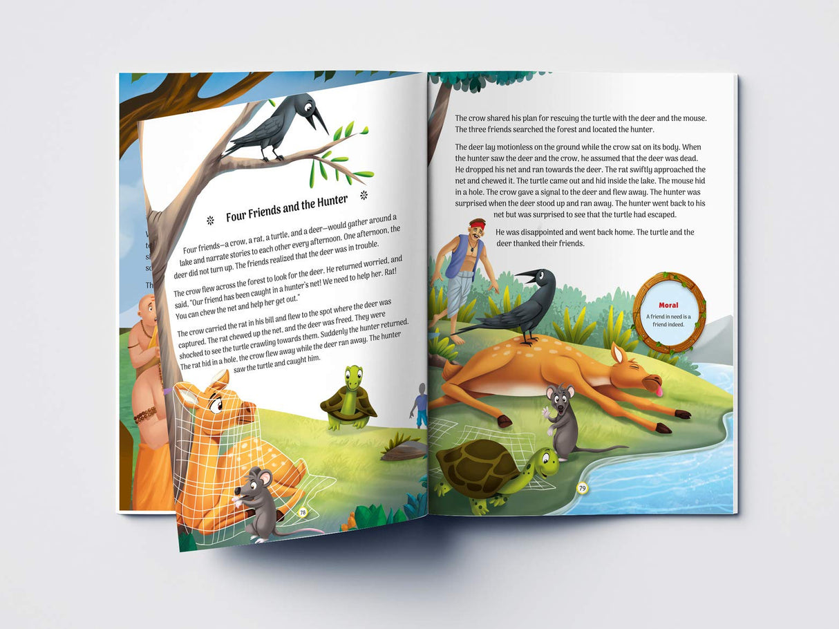 101 Tales The Great Panchatantra Collection - Collection of Witty Moral Stories For Kids For Personality Development (Hardback) - Retail Maharaj