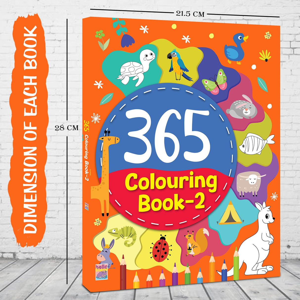 Hello Friend 365 Smart Coloring Book For Kids, Children and Toddlers: Best Big Picture Drawing and Painting Book with 365 Pages - Ages 2-8 Years - Retail Maharaj