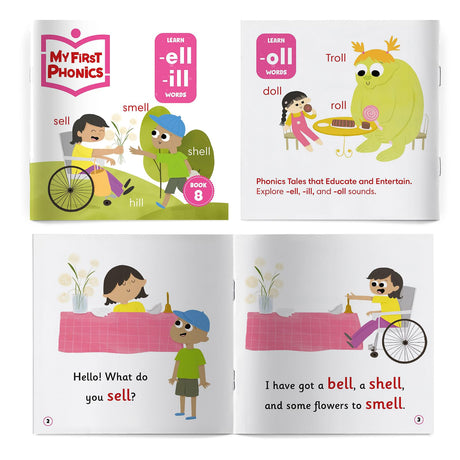 My First Phonics: Box Set of 10 books for Kids – Learn-to-Read Library| Sight Words, Rhyming Stories & CVC Word Practice | Early Reading Books for Toddlers, Preschool & Kindergarten (Age 2+) - Retail Maharaj