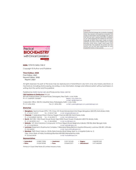 Practical Biochemistry With Clinical Correlation For Mbbs Students 3Ed (Pb 2025) - Retail Maharaj