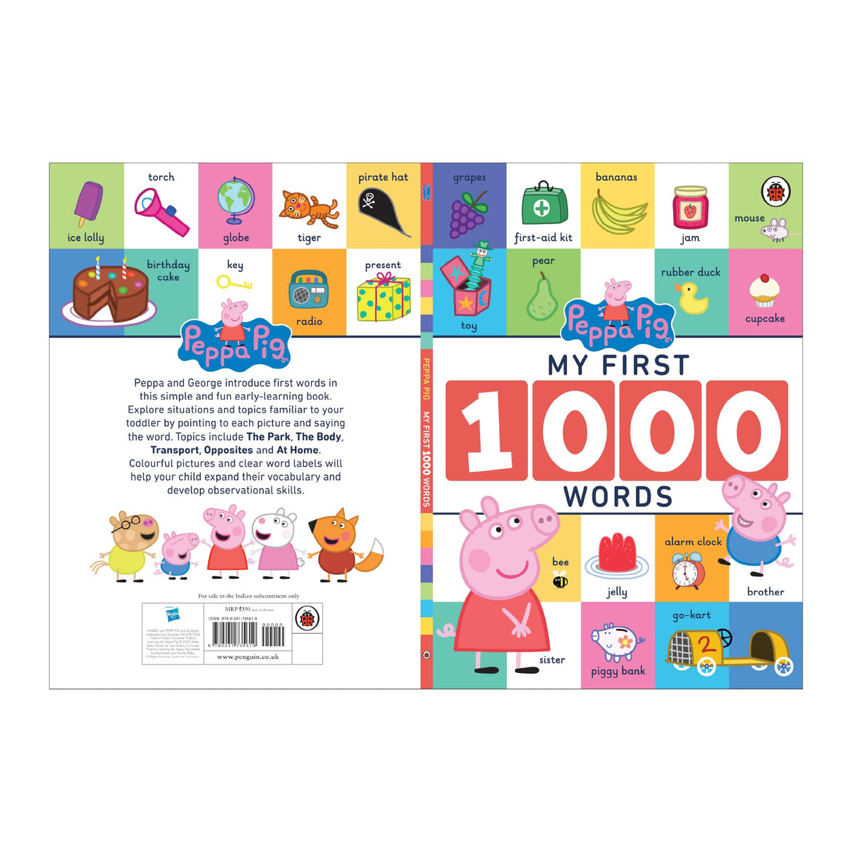 Peppa Pig: My First 1000 Words: Early Learning Words and Picture Book for Kids Age 2+ Years | Shapes, Colours, Numbers, Family, Body, Animals, Food, Bedtime, Objects Around Us and a Lot More! - Retail Maharaj