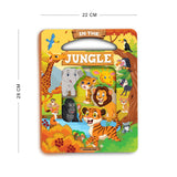 In the Jungle Die Cut Window Board Book for Kids Age 3+ | Early Learning Picture Book with Fun Jungle Animal Facts, Bright Pages & Die-Cut Shape for Easy Handling and Engagement - Retail Maharaj
