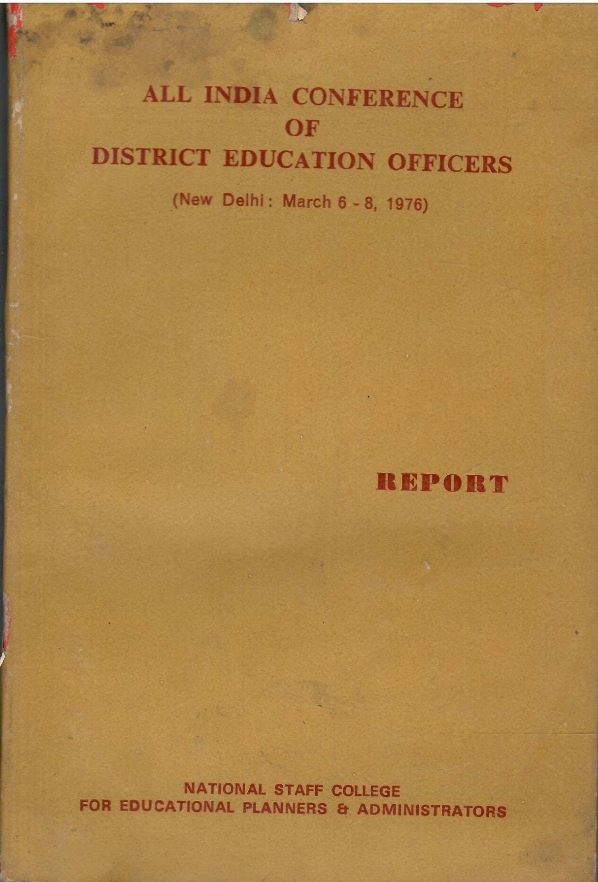 All India Conference Of District Education Officers - Report