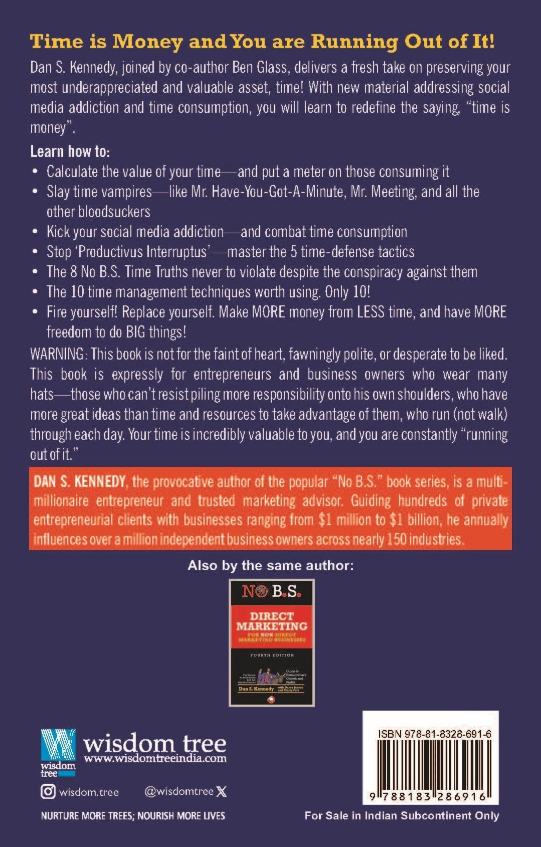 No B.S. Time Management for Entrepreneurs: The Ultimate No Holds Barred Kick Butt Take No Prisoners Guide to Time Productivity and Sanity - Retail Maharaj