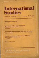 International Studies - Quarterly Journal Of The School Of International Studies - Vol. 18 , No. 1 to 4 , January to December 1979 ( Set Of 4 Books )