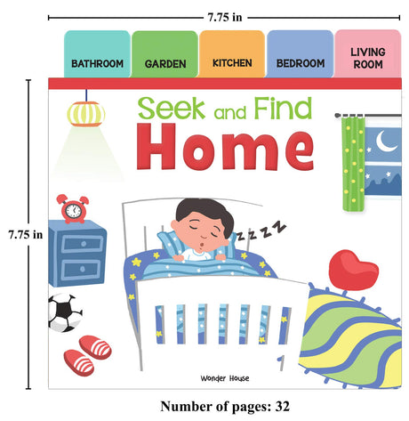 Seek And Find - Home : Early Learning Board Books With Tabs - Retail Maharaj