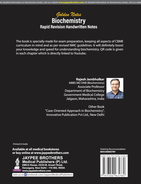Golden Notes Biochemistry Rapid Revision Handwritten Notes - Retail Maharaj
