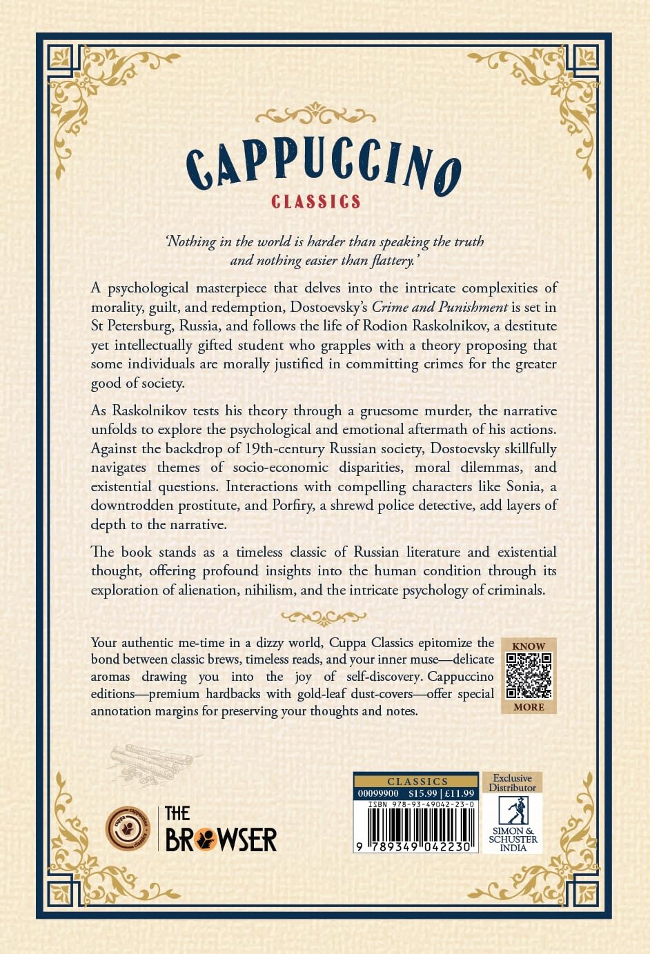 Crime and Punishment (Cappuccino Classics) - Retail Maharaj