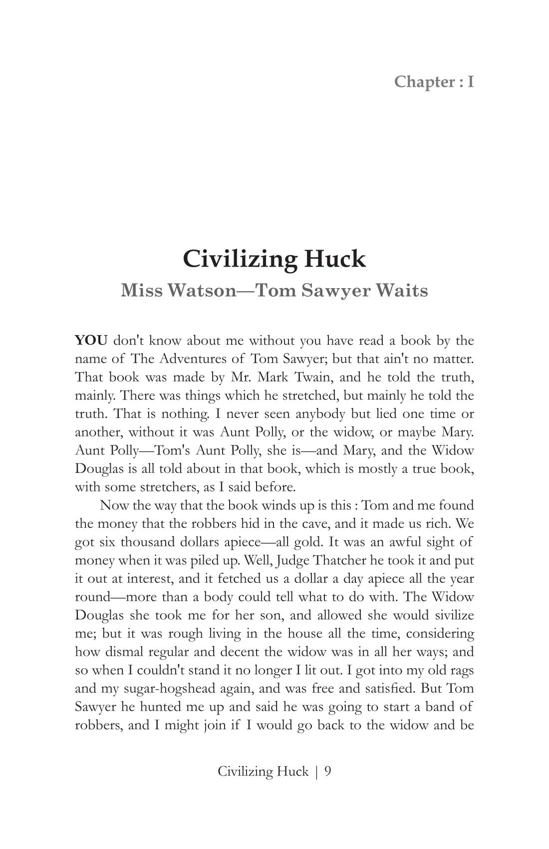 ADVENTURES of HUCKLEBERRY FINN
