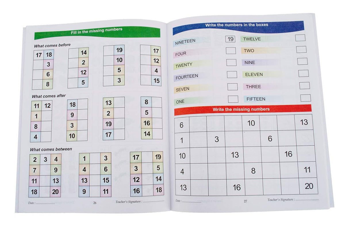 Number Writing Book (1 to 50) - Retail Maharaj