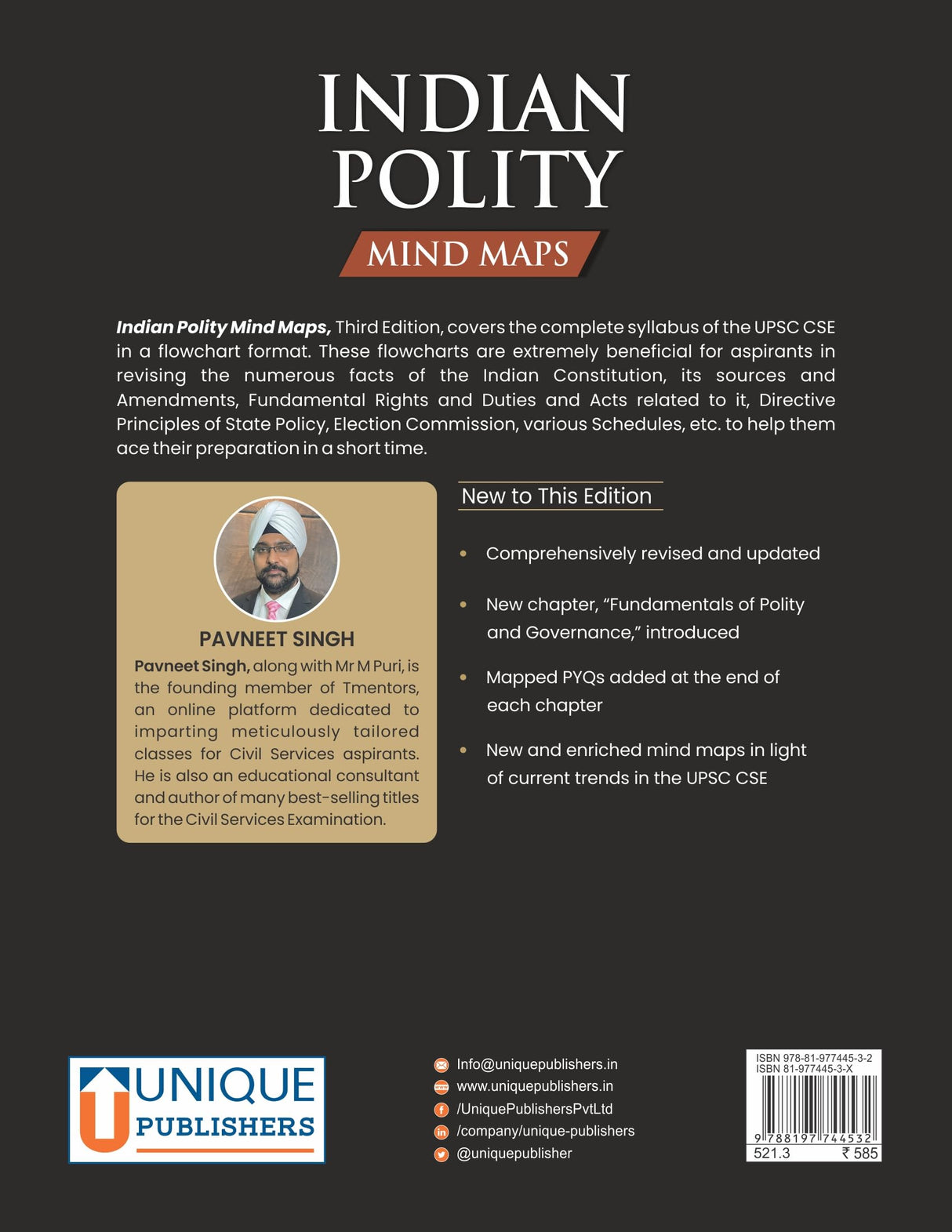 Indian Polity Mind Maps, 4th Revised Edition - Comprehensive Guide for UPSC & State Civil Services Examinations | Quick Revision | Thoroughly Updated | Essential for Exam Success | 9788197744532 - Retail Maharaj