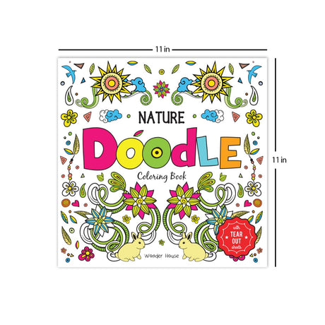 Nature Doodle Coloring Book : Children Coloring Book With Tear Out Sheets - Retail Maharaj
