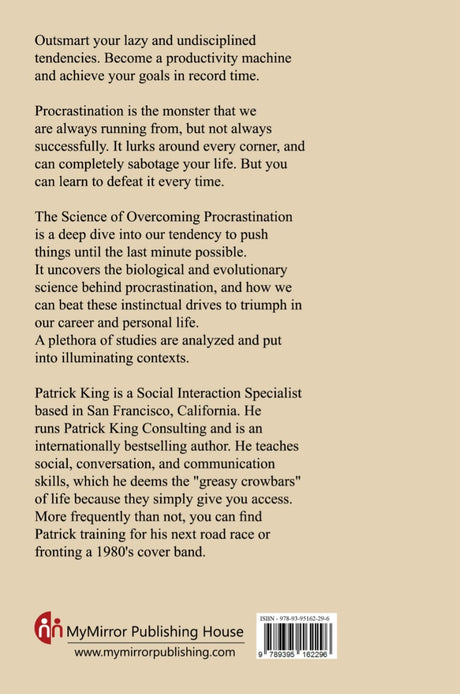 The Science of overcoming Procrastination | Patrick King | How to Be Disciplined, Break Inertia, Manage Your Time, and Be Productive - Retail Maharaj