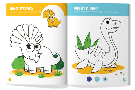 Dinosaur Coloring Book: Fun Dinosaur Coloring Activity Book for Kids | Includes Number Coloring, Dot-to-Dot, Tracing & Copy-Color Activities | Perfect ... I Ages 3+ [Penguin Early Learning Series] - Retail Maharaj