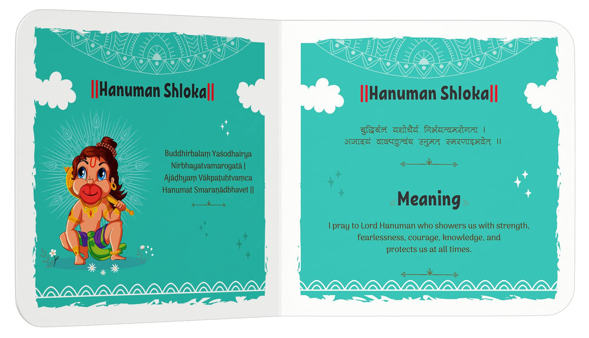 Shlokas and Mantras for Kids – Illustrated Padded Board Book: Simple Sanskrit Shlokas with English & Hindi Translations | First Spiritual Book to Teach Indian Culture, Values & Devotional Practices | Book for Toddlers, Preschoolers & Early Readers | Ages - Retail Maharaj