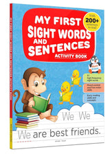 My First Sight Words and Sentences: Activity Book for Children | Build Early Reading & Writing Skills | Ages 4–7 | Fun Practice with Everyday Words - Retail Maharaj