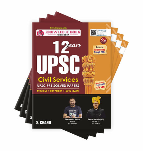 12 Years UPSC Civil Services Pre Solved Papers (PYQ Previous Year Questions - Topic-Wise General Studies GS Paper 1 (2013-2024) | Best Book For IAS ... History, Geography, Polity, etc. | In English - Retail Maharaj