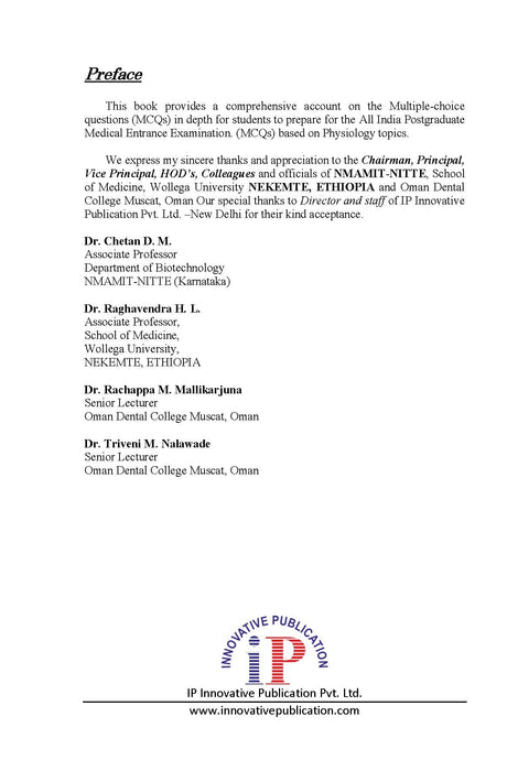 Physiology MCQ for All India Postgraduate Medical Entrance Examinations, Reprint 2021 Edition - Retail Maharaj