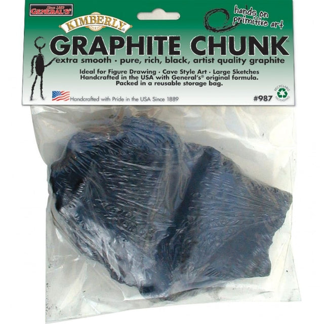 General’s Kimberly Graphite Chunk – Artist Grade Solid Graphite Block - Retail Maharaj