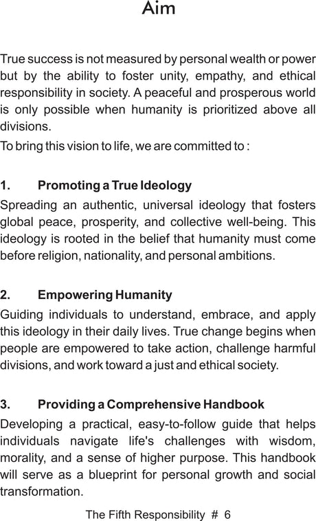 The Fifth Responsibility A Vision for Global Peace & Prosperity - Retail Maharaj