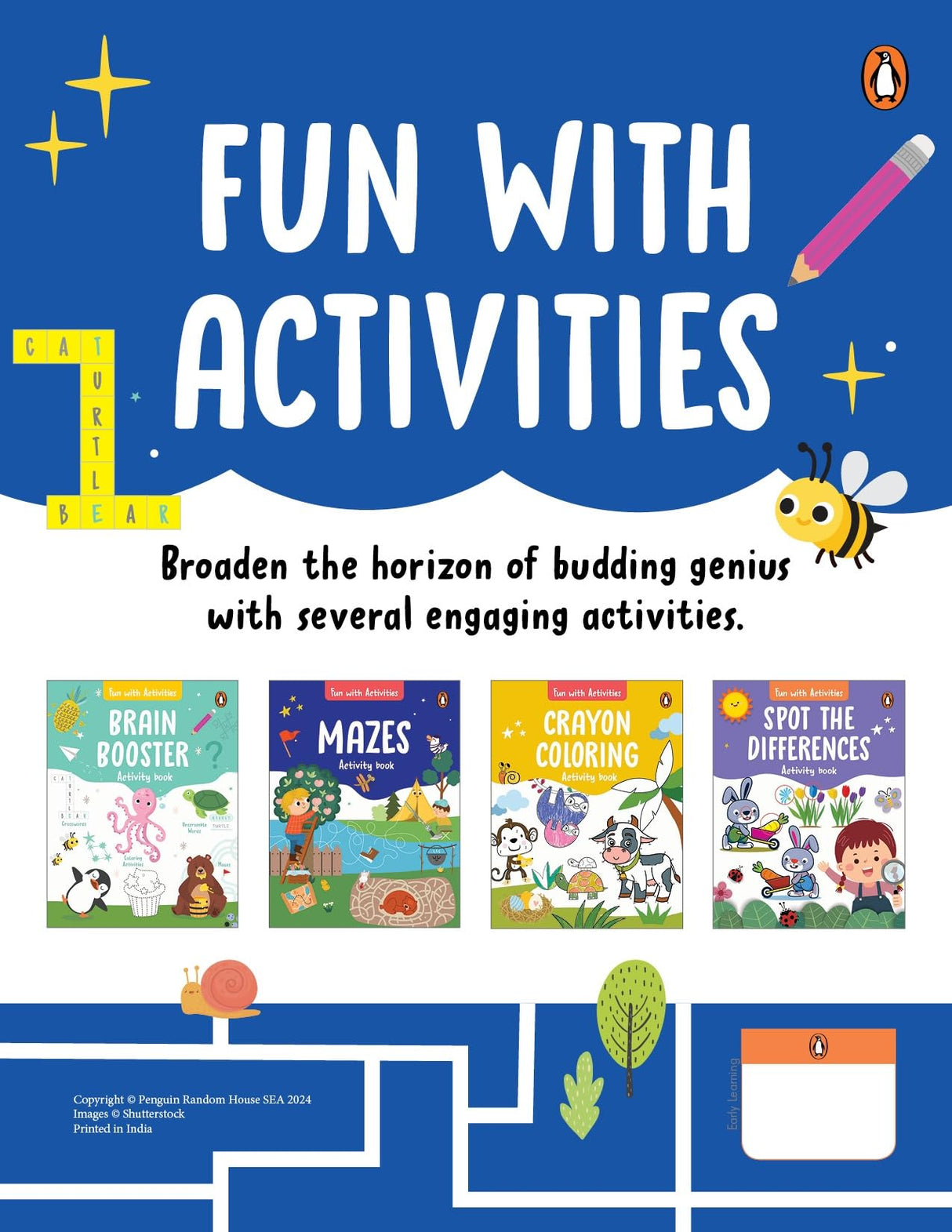 Fun with Activities Pack (4 Books): Mazes, Spot the Differences, Brain Booster & Coloring | Fun, Educational & Interactive Activity Workbook Set for ... Learning Series] (Fun with Activities Series) - Retail Maharaj