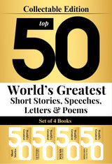 Top 50 World’s Greatest Short Stories, Speeches, Letters & Poems, COLLECTABLE EDITION (Box Set of 4 Books) - Retail Maharaj