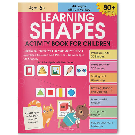 Learning Shapes: Activity Book for Children Fun Shape Recognition & Tracing Activities | Ages 3–6 | Build Early Geometry & Visual Skills Through Play - Retail Maharaj